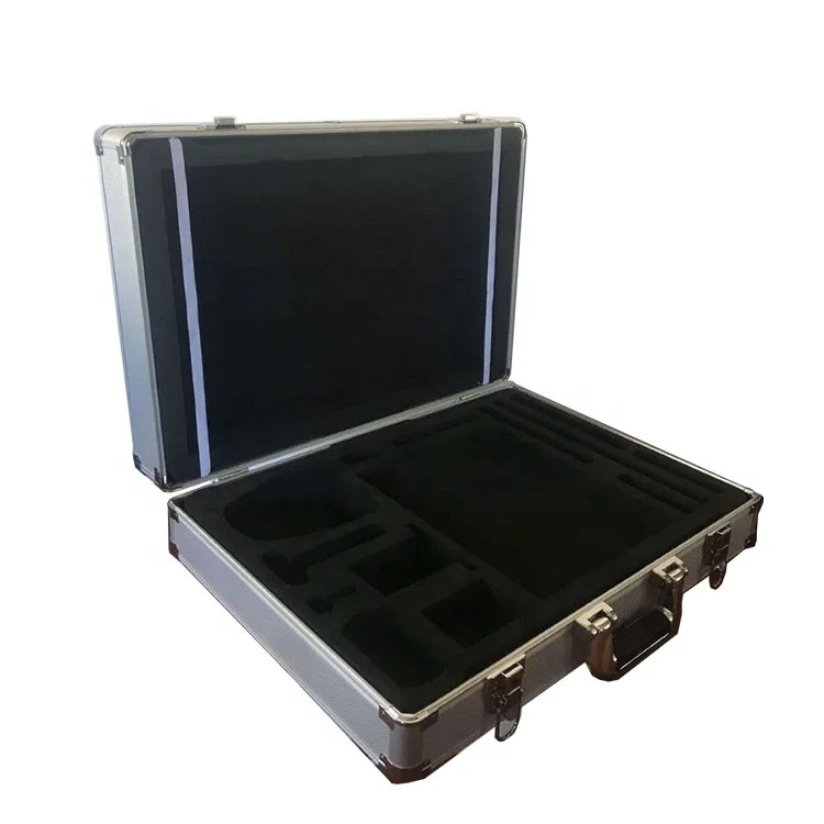 Customized aluminum case with silver diamond pattern surface