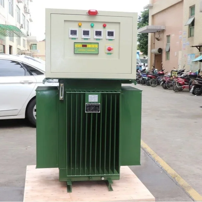 CE Approval 500KVA Oil Voltage Stabilizer Three phase Oil Immersed type 100% Copper 400V+/-20% With Input Switch