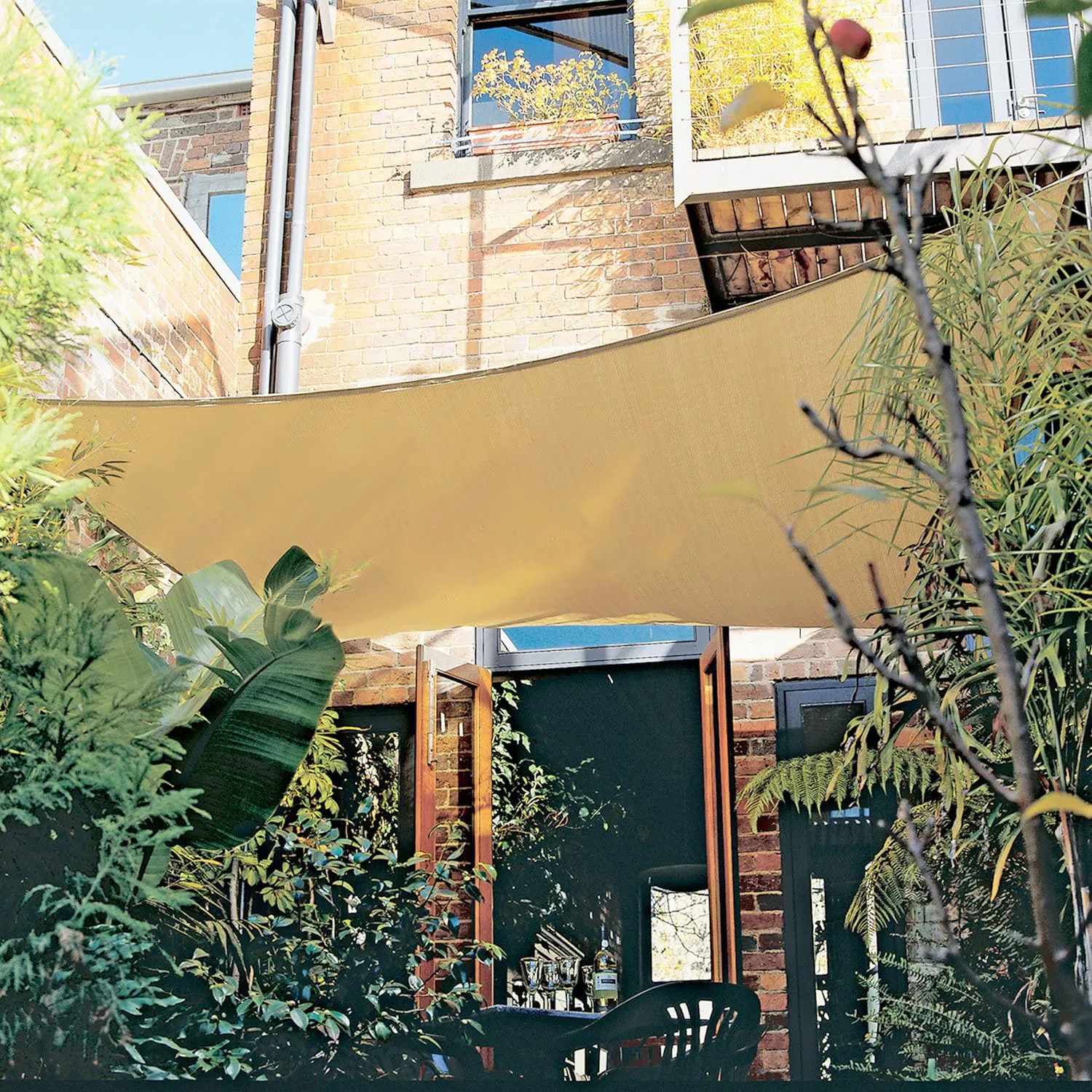 Outside Waterproof Sun Shade Sail HDPE UV Stabilized Sun Shading Sail Triangle And Square Shape Shade Sales