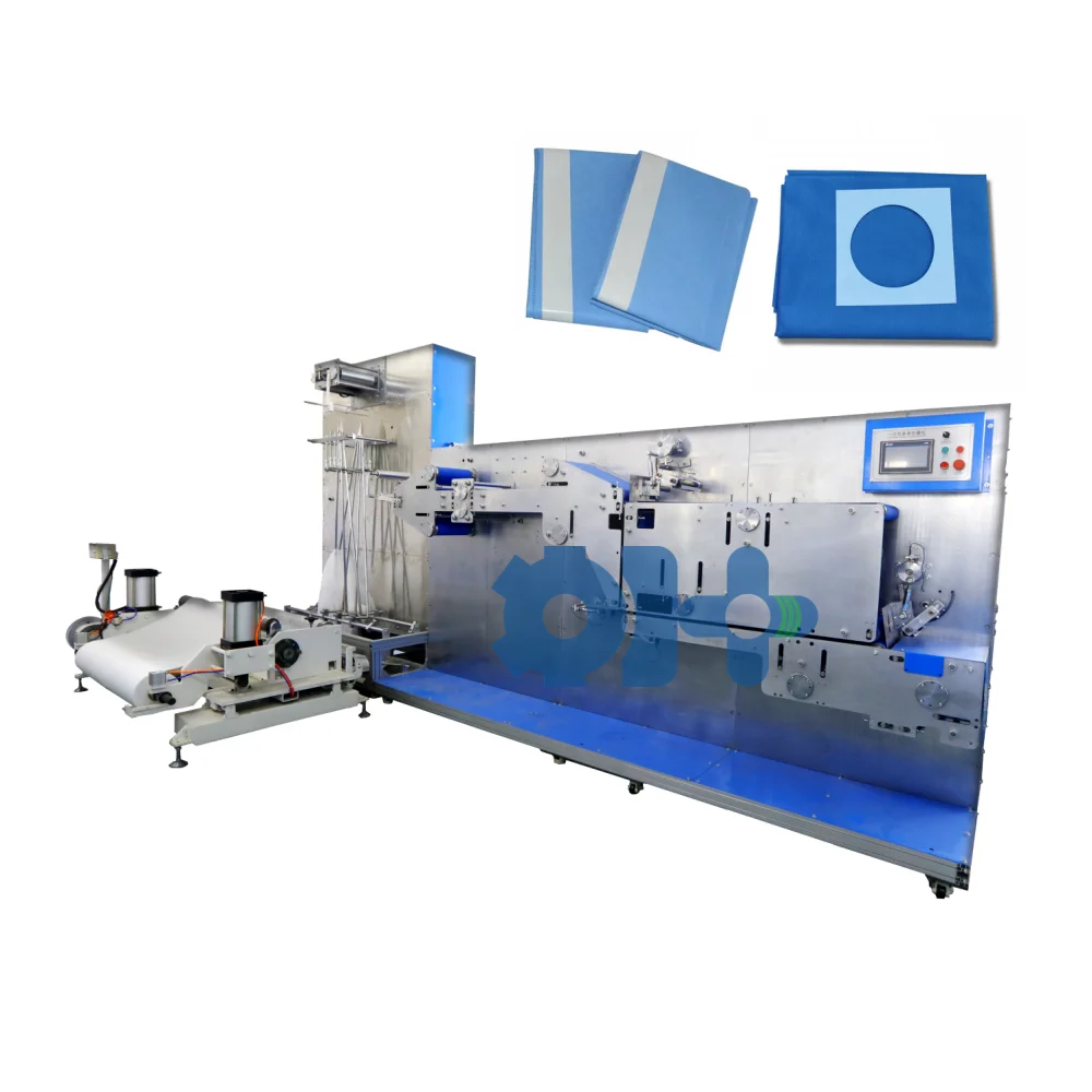 Bed Sheets Adhesive Automatic Sheet Disposable Folding Medical Surgical Drape Making Machine