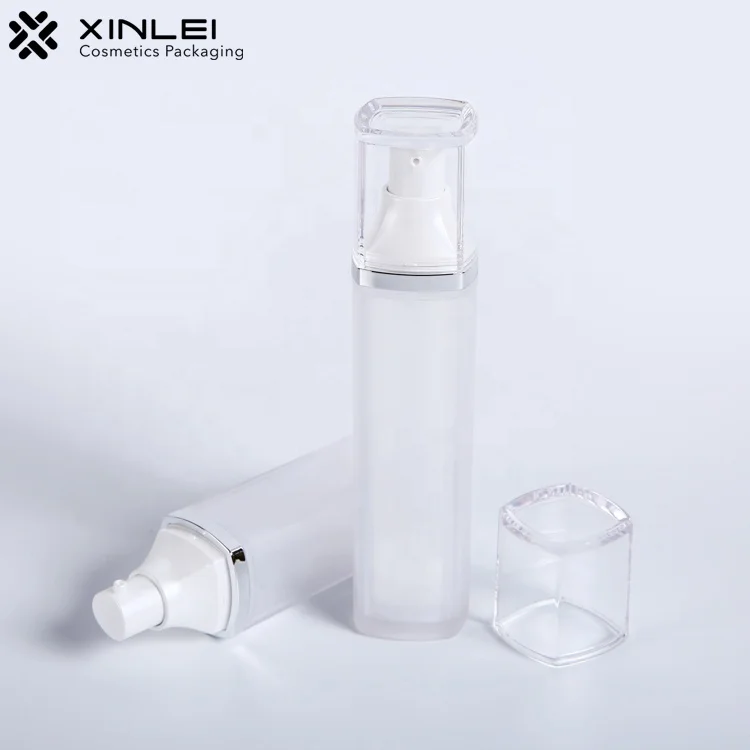 
Wholesale plastic cosmetic airless square petg bottle for primer makeup 