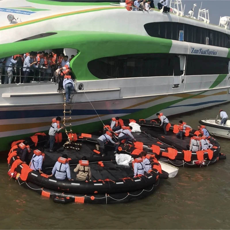 Спасательный плот типа K стандартный открытый Реверсивный надувной спасательный