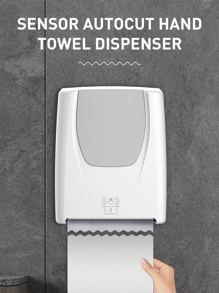 ODM New Custom Logo Wall Mount Electric Sensor Touchless Bathroom Kitchen Tissue Paper Holder Automatic Paper Towel Dispenser