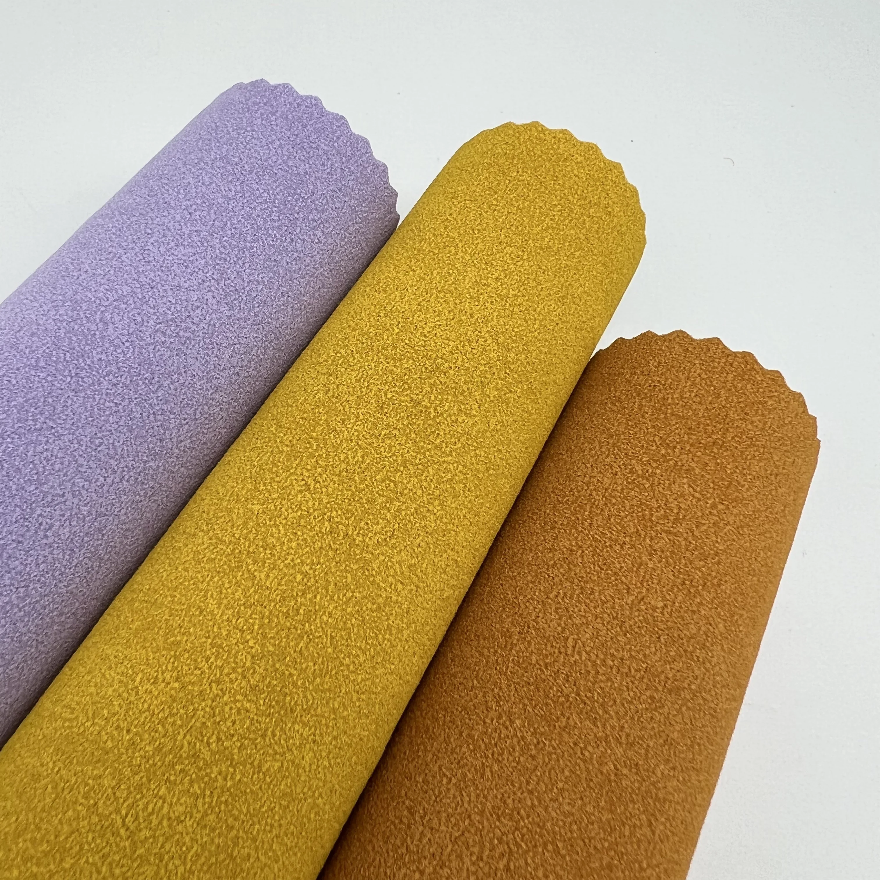 Wholesale Faux Rexine Leather Wear-Resistant Microfiber Flocking Pu Synthetic Suede Leather Fabric Supplier For Footwear