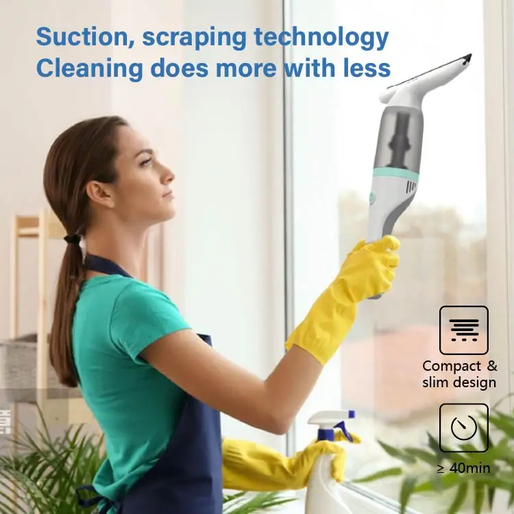 Cordless Electric Handheld window squeegee vacuum cleaner New designed Cordless 2 in 1 Automatic squeegee