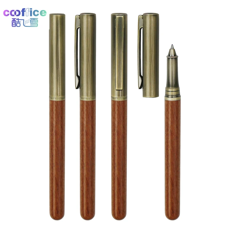 Cooffice standard packing super quality wooden gel pen office writing jumbo gel ink pen for gift