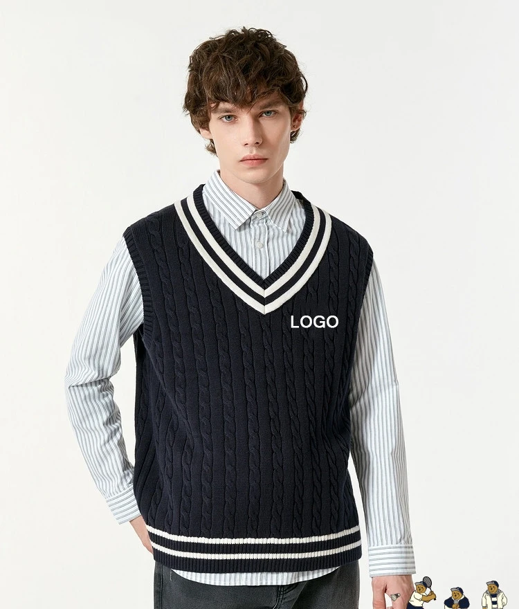 Hot sell  2022 New Sleeveless uniform School Sweater Vest Vest College Couples