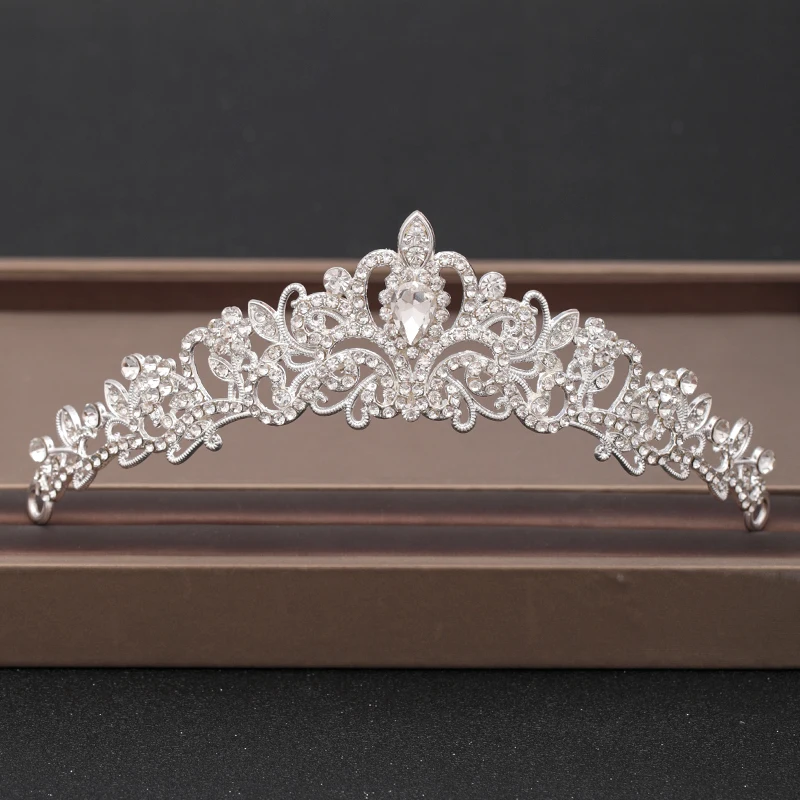 Women Hair Jewelry Bridal Headpiece Crystal Tiaras Bride Party Crowns Hair Accessories Wedding Crown
