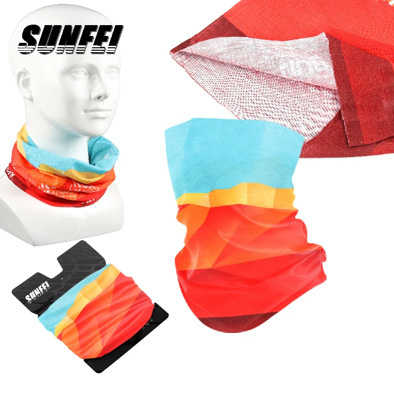 sunfei Breathable Ice Cooling Silk Bandana Camouflage Buffs Outdoor Windproof Sports neck gaiter Custom Cycling Neck Gaiter