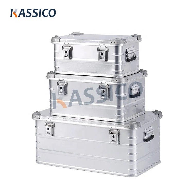KASSICO 4x4 Off-road Metal Aluminum Storage Box Case Truck SUV Overland Transport Box