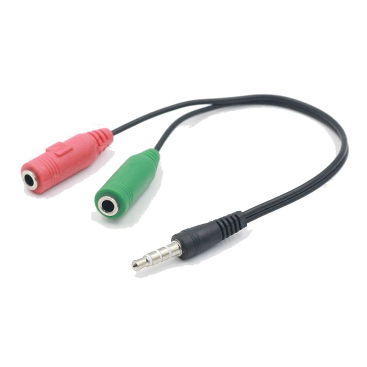 4-pins Sound Adapter TRS to TRRS 3.5mm Audio Jack Splitter for Microphones Headphones PC