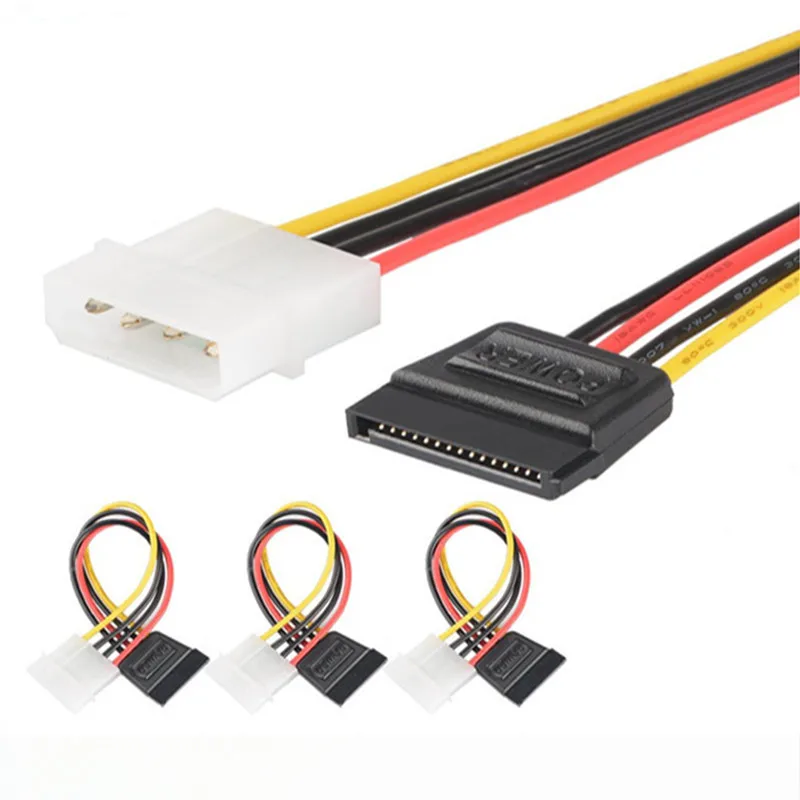 Molex 4 Pin IDE SATA (15 контактов HDD адаптер питания кабель адаптер жесткого диска мужского и женского пола Molex SATA кабель питания