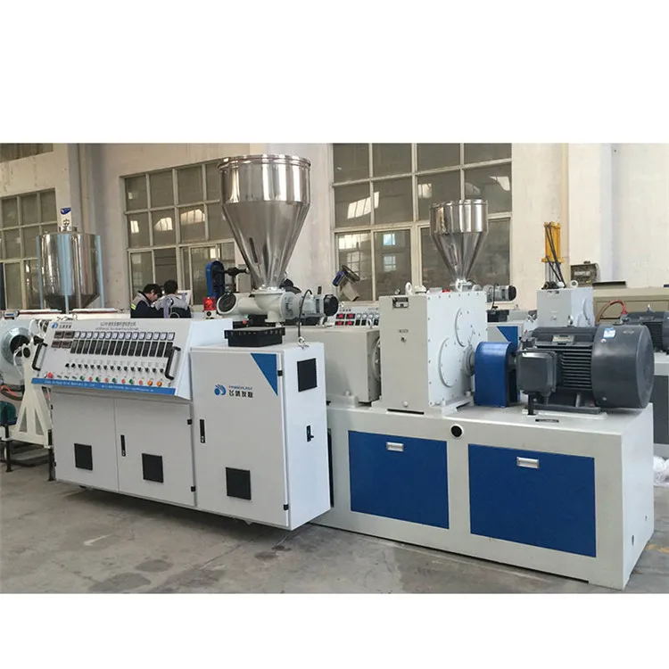 FAYGO UNION  Hot Sale Profile Machine Conical Twin Screw Extruder UPVC Window Profile Extrusion Machine