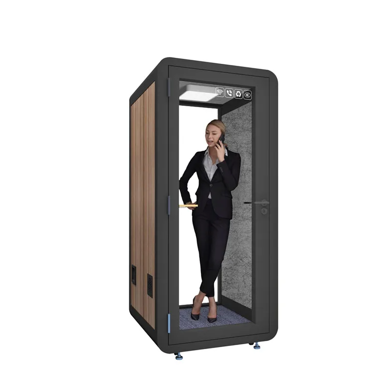 Diy portable soundproof convenient office pod Silent private work telephone box acoustic vocal recording  backyard meeting booth