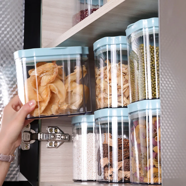 New arrival Kitchen Panrty Organizers Airtight Plastic Cereal Container Food Storage Container Set