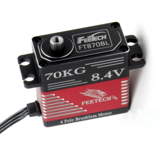 Digital Servo 70Kg Torque 7.4V Brushless Motor FT870BL Standard Size 180 Metal for 1/7 1/8 On-road Off-road RC Race Car