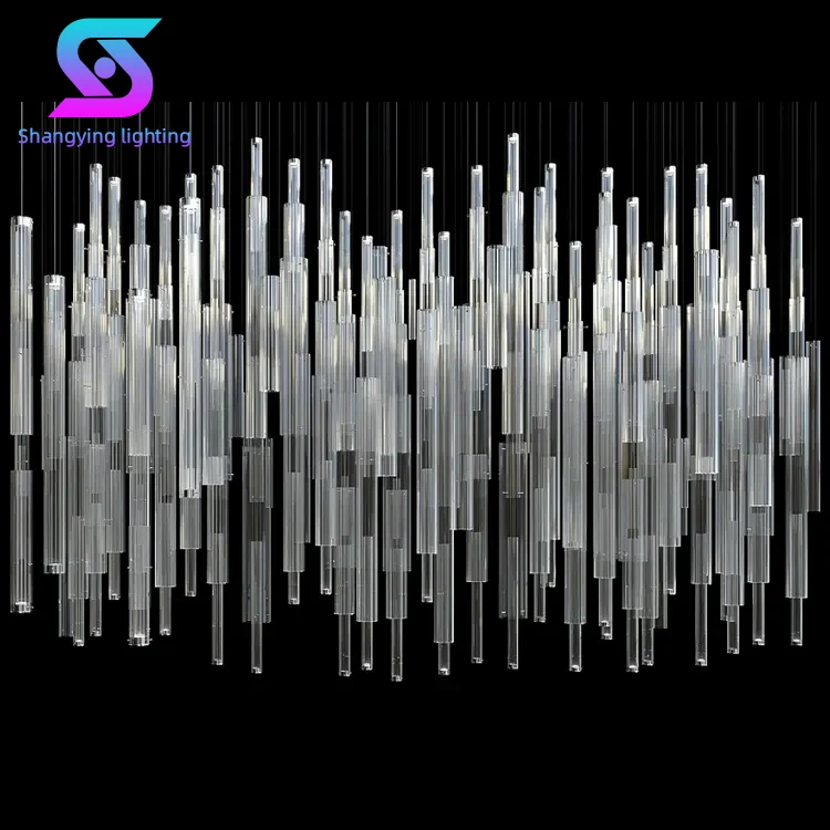 Современная светодиодная люстра стеклянные подвесные светильники новое украшение гостиничная вилла лестница современный дизайн различные формы для помещений на заказ 80 E14