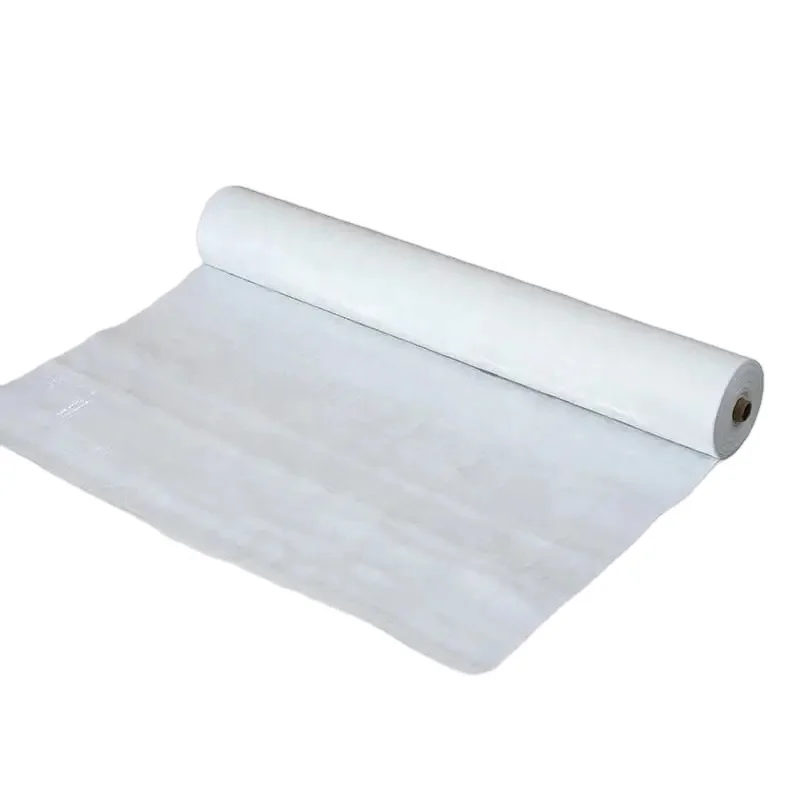White Sticky Adhesive Floor Covering 100% Polyester Spun Bonded Painter Felt Anti Skid Water Absorbent Floor Protector