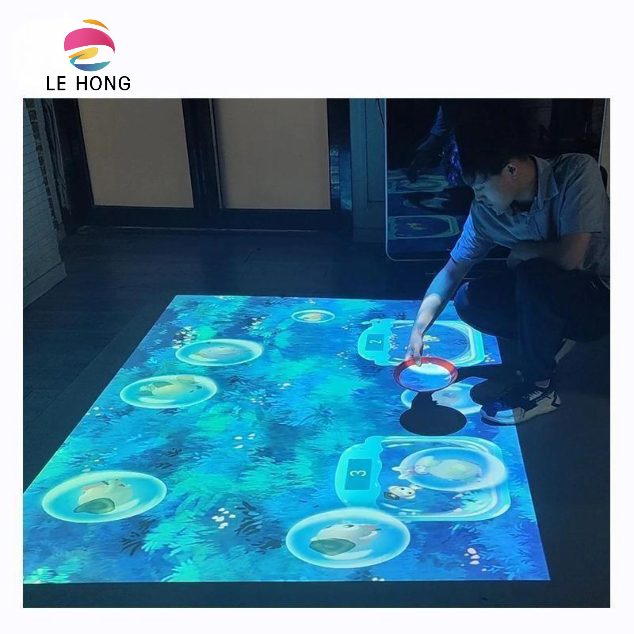 3D Interactive Pool Sand Projector Games Interactive Projection System for Amusement Park