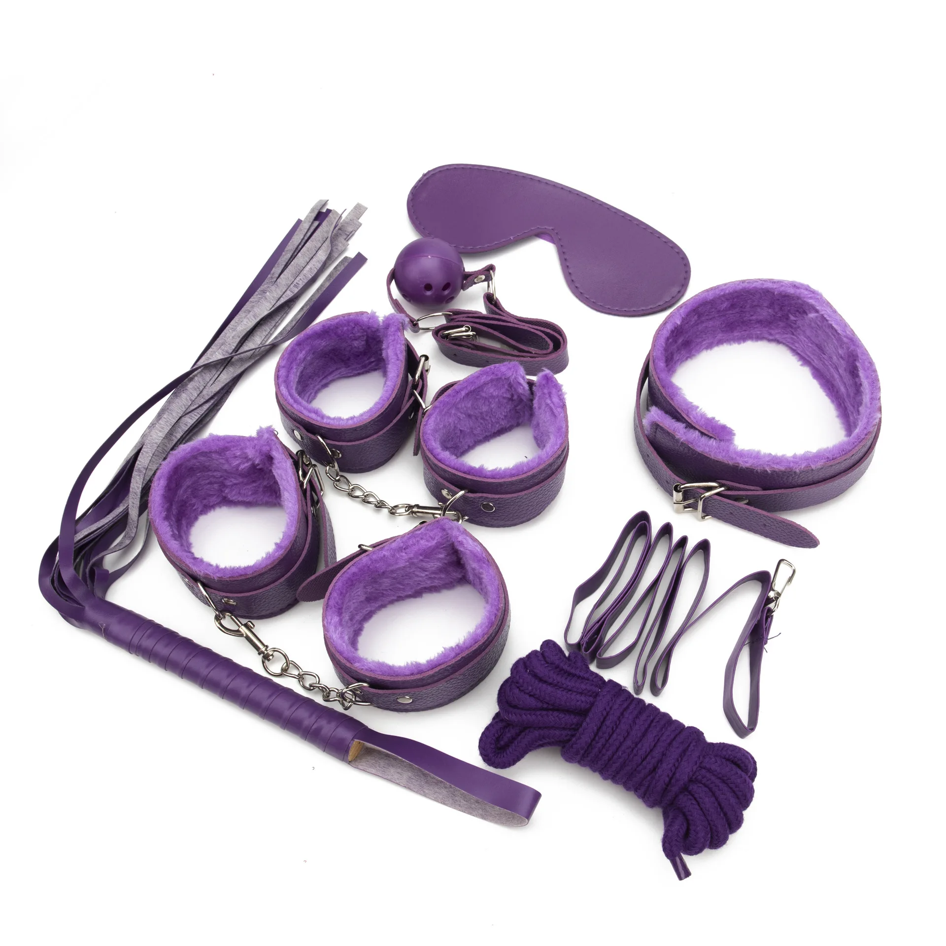 Hot BDSM Sex Toy Sexy Slave Leather Equipment SM Fetish Bondage Kit Fetish Handcuffs Bondage Restraints for Whip Bondage Kit