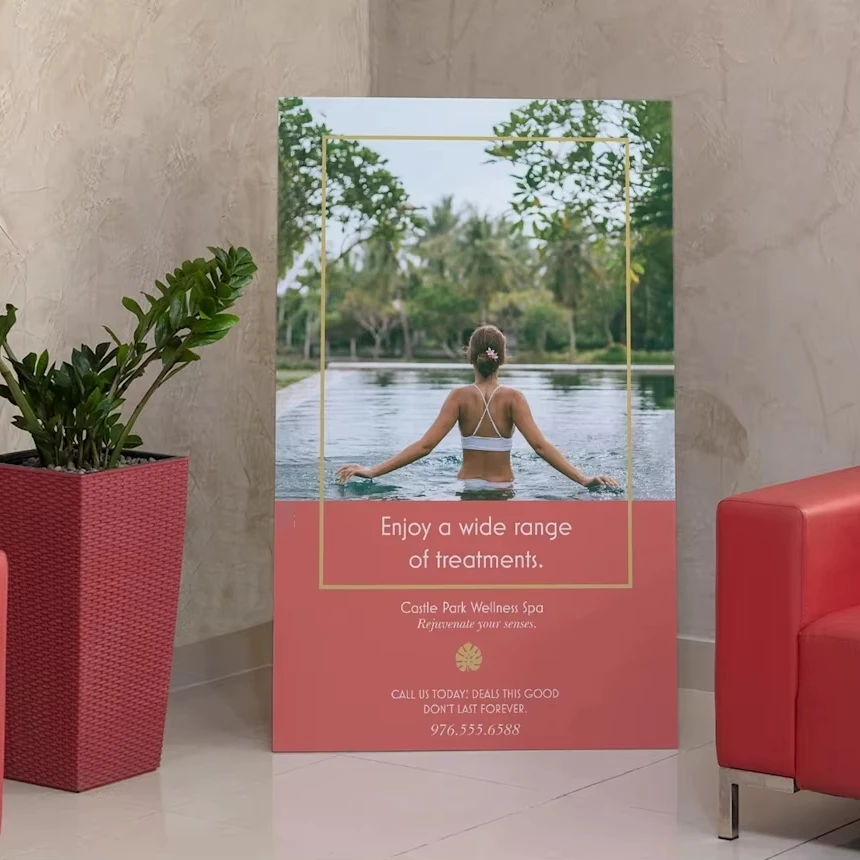 Custom Floor Standups board  PVC Signage Mounted Posters