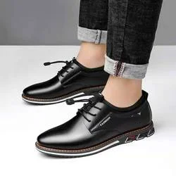Latest Design Large Size Classic Office Casual Fancy Style Original High Quality Business Black Dress Shoes Leather Shoes Men