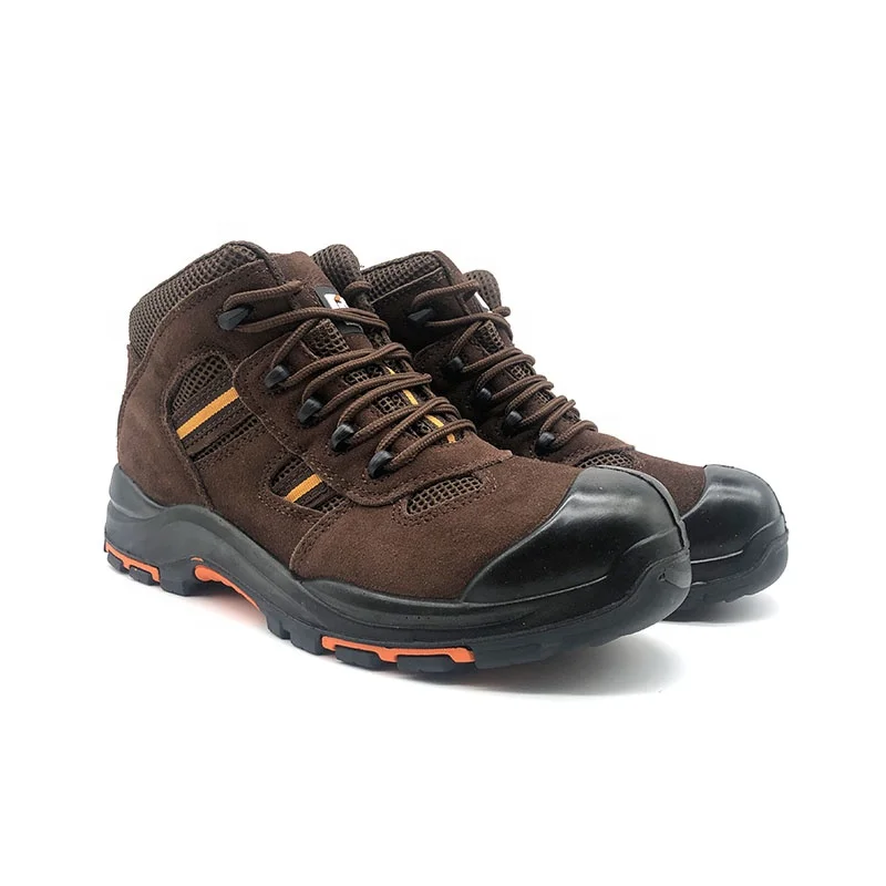 Fashionable Breathable Anti Slip Comfortable Suede Safety Shoes