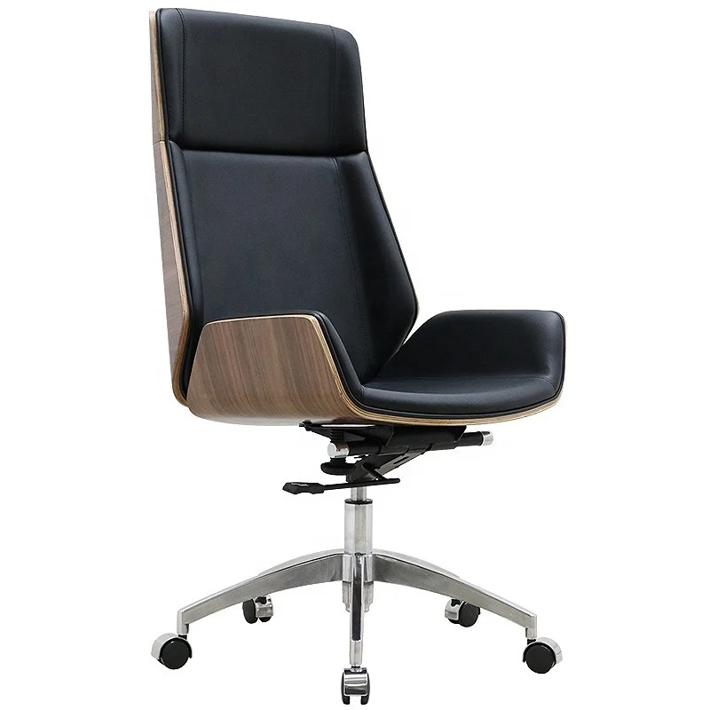 High back home office chairs,black leather office chair,multi-functional swivel chair