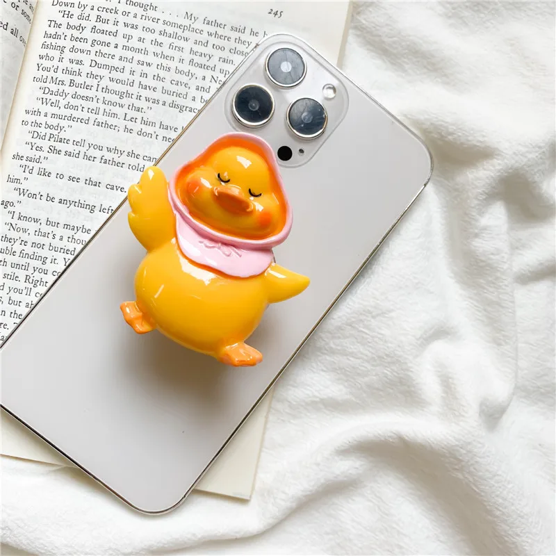 Solid Cartoon Rabbit Duck Universal Phone Holder Griptok Support For iPhone 13 Smartphone Grip Tok Folding Finger Stand Socket