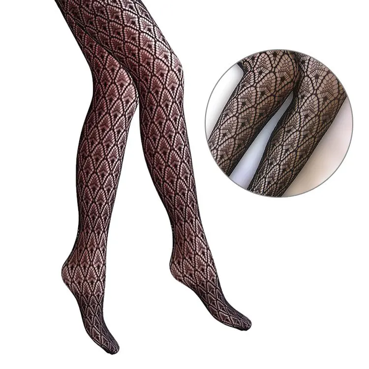 Fashion beauty anti-snagging thin jacquard weave fishnet pantyhose sexy transparent breathable pantyhose