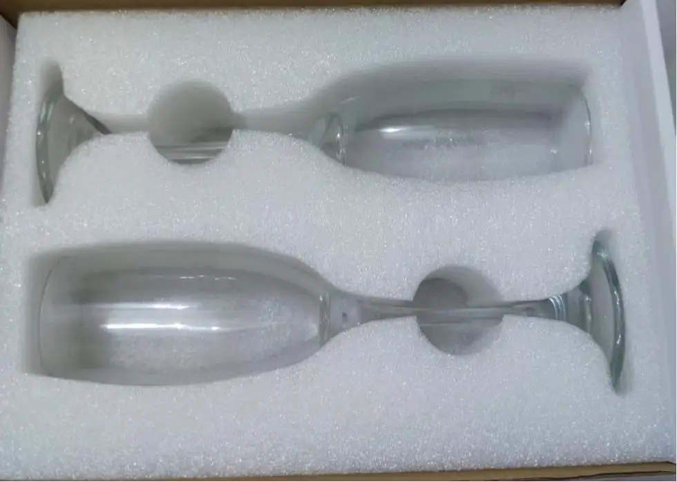 Custom personalized logo Elegant Stemmed Champagne Coupes 6oz Clear champagne flutes glass for Birthday,Parties,Wedding