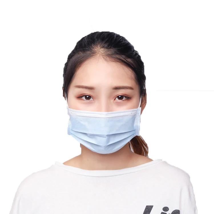 MK Бренд защитные перчатки одноразовые синий нетканый немедицинского 3 слоя маска для лица на ушных петлях (60775407604)