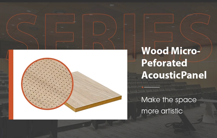 Micro Perforated Acoustic Timber Ceiling and Wall Panel for Public Space Interior Sound Absorption and Decoration