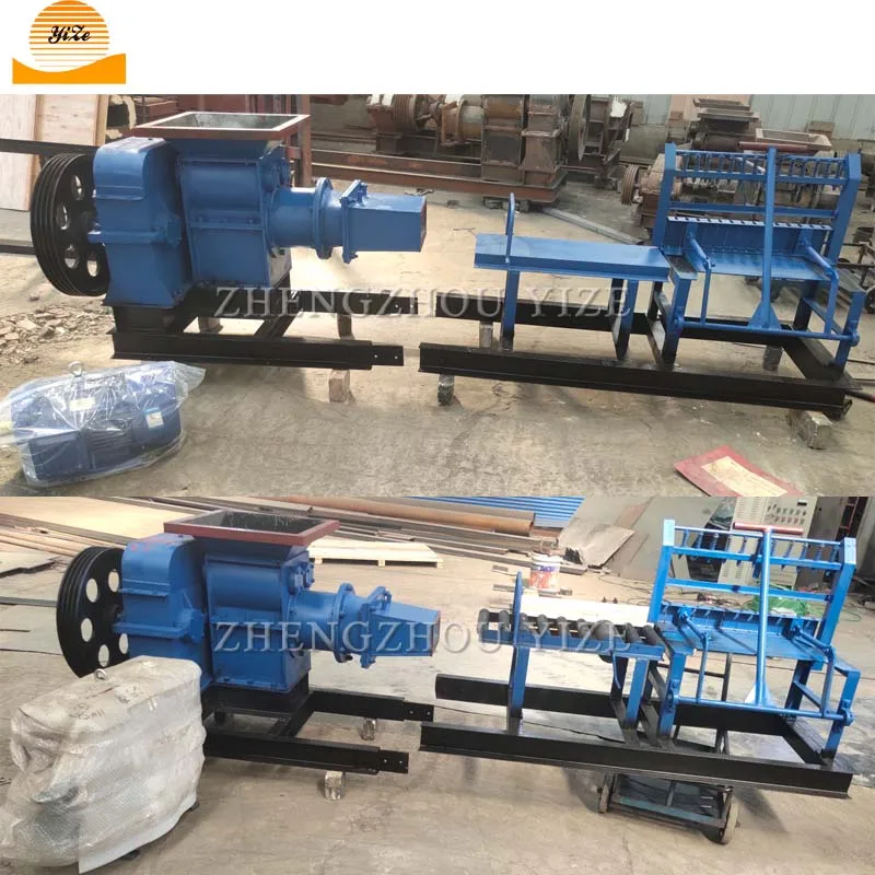 Manual fired soil clay brick making machine fully automatic solid red clay logo brick making machinery clay brick extruder