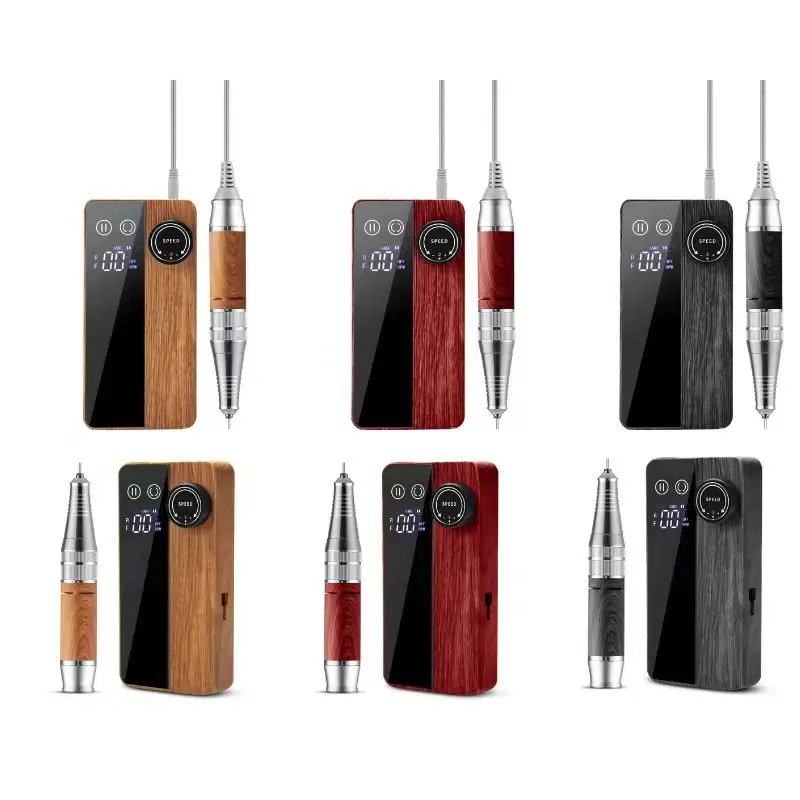 Portable Display 35000rpm Professional Strong 40000RPM Nail Drill Cordless Rechargeable Private Label Nail Drill