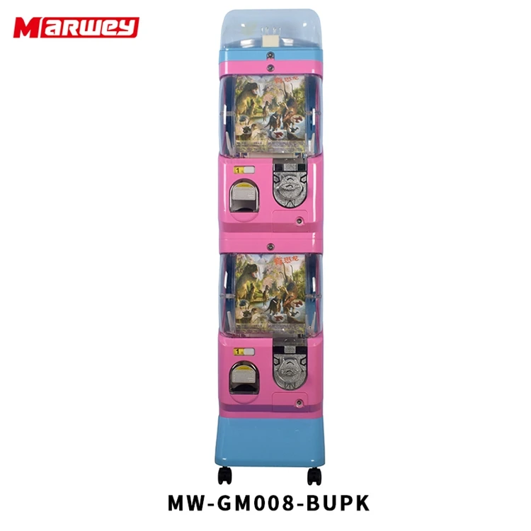 Kids Coin Operated Gashapon Vending Machines Factory Wholesale Customizable Candy Gumball Bouncing Ball Capsule Prize Machine