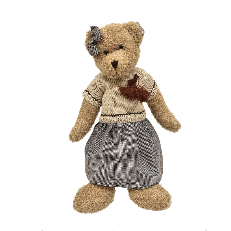 promotional gift new style love bear wearing sweater cloth wedding day gift teddy bear dressing up cuddly toys