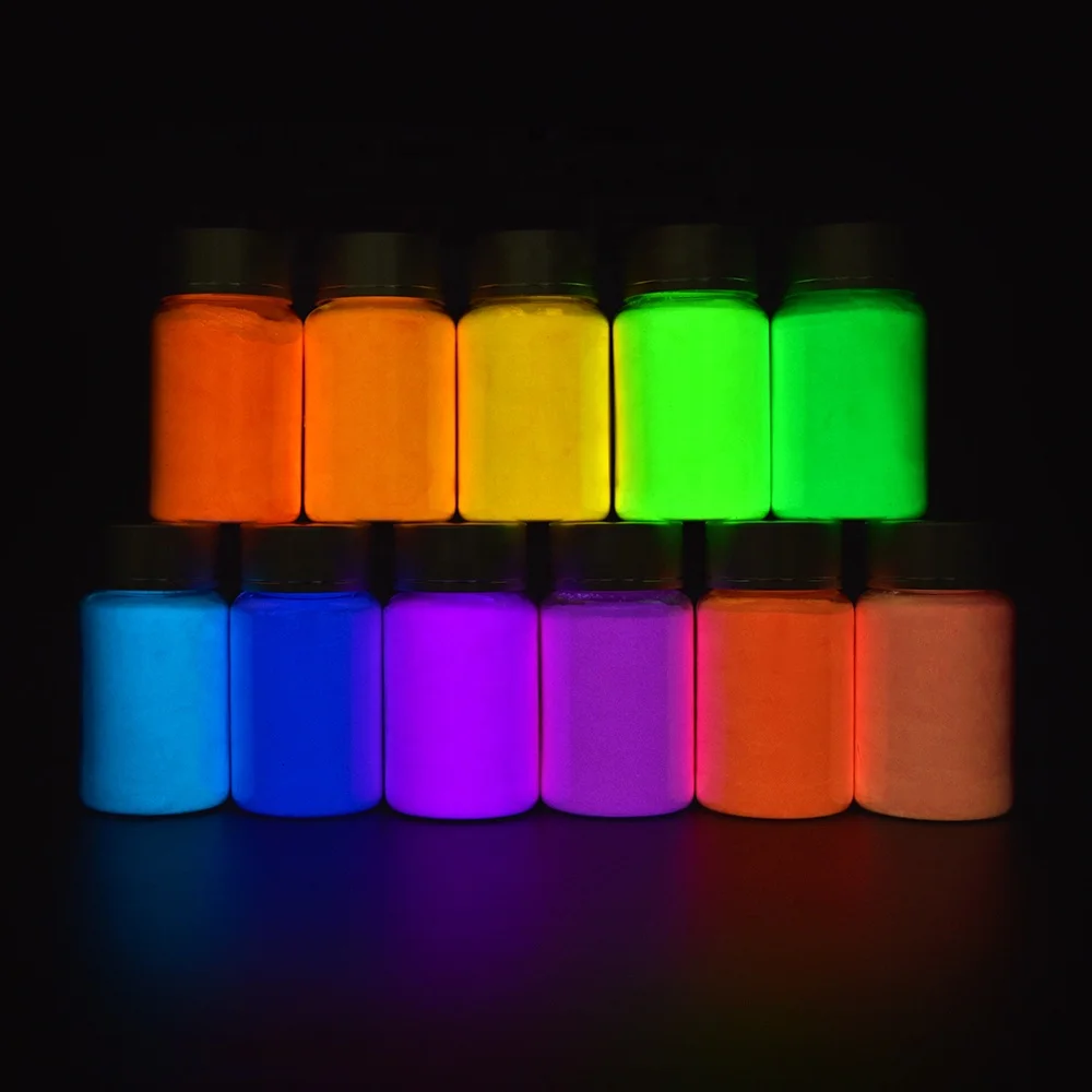 Top quality Phosphorescent powder with different colors Red White Orange Glow In Dark powder