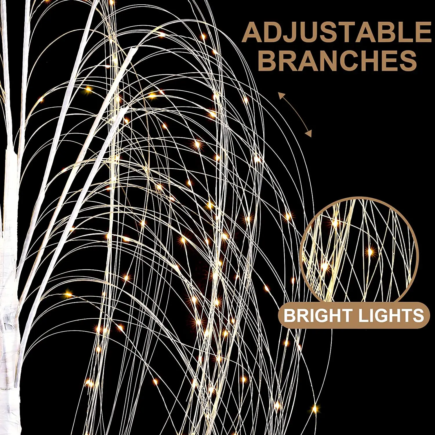 1.5m Fairy Christmas Willow Tree LED Motif Lights Warm White for indoor Outdoor Halloween Party Wedding Garden