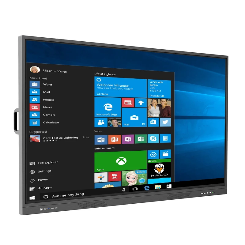 85 86 inch finger multi touch screen lcd display classroom electronic smart interactive white board