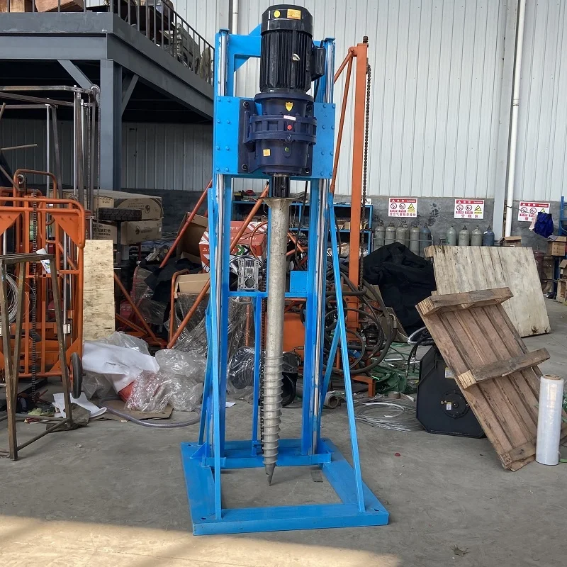 Electric 5.5kw  Post Hole Auger Sheet Solar Pile Driver, Electric Piling Machine