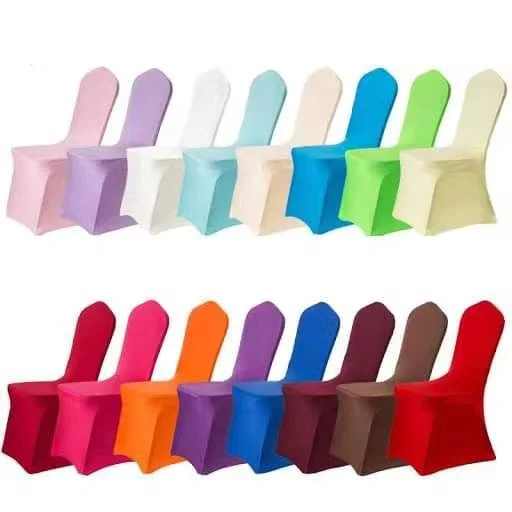 Colorful Hotel Wedding Decoration  Spandex Chair Cover customizable durable chair covers for events