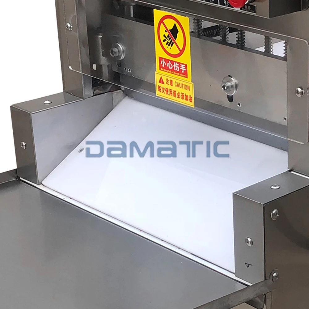 Damatic 2 4 8 Rolls Fully Automatic Commercial Wide Frozen Fish Meat Bacon Slice Cut Make Slicer Machine