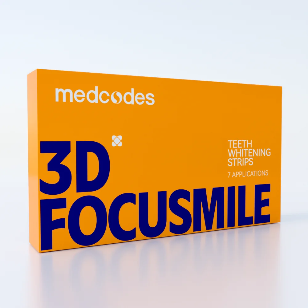 3D Focusmile активированный уголь кокос 7 пакетов 14 наклеек отбеливатель для зубов стоматологический непероксид уход за зубами отбеливающие полоски