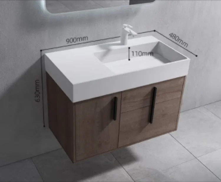 Hotel Customized Wholesale Waterproof Washroom Vanity Bathroom Cabinets Modern Bathroom Vanity With Smart Mirror