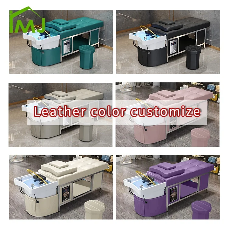 Factory custom Ceramic basin Beauty Hair Salon massage table thai Shampoo Bed