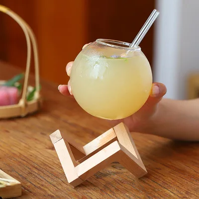 Personality Design Round Ball Glass Cup Wine Cup Coffee Juice Cup