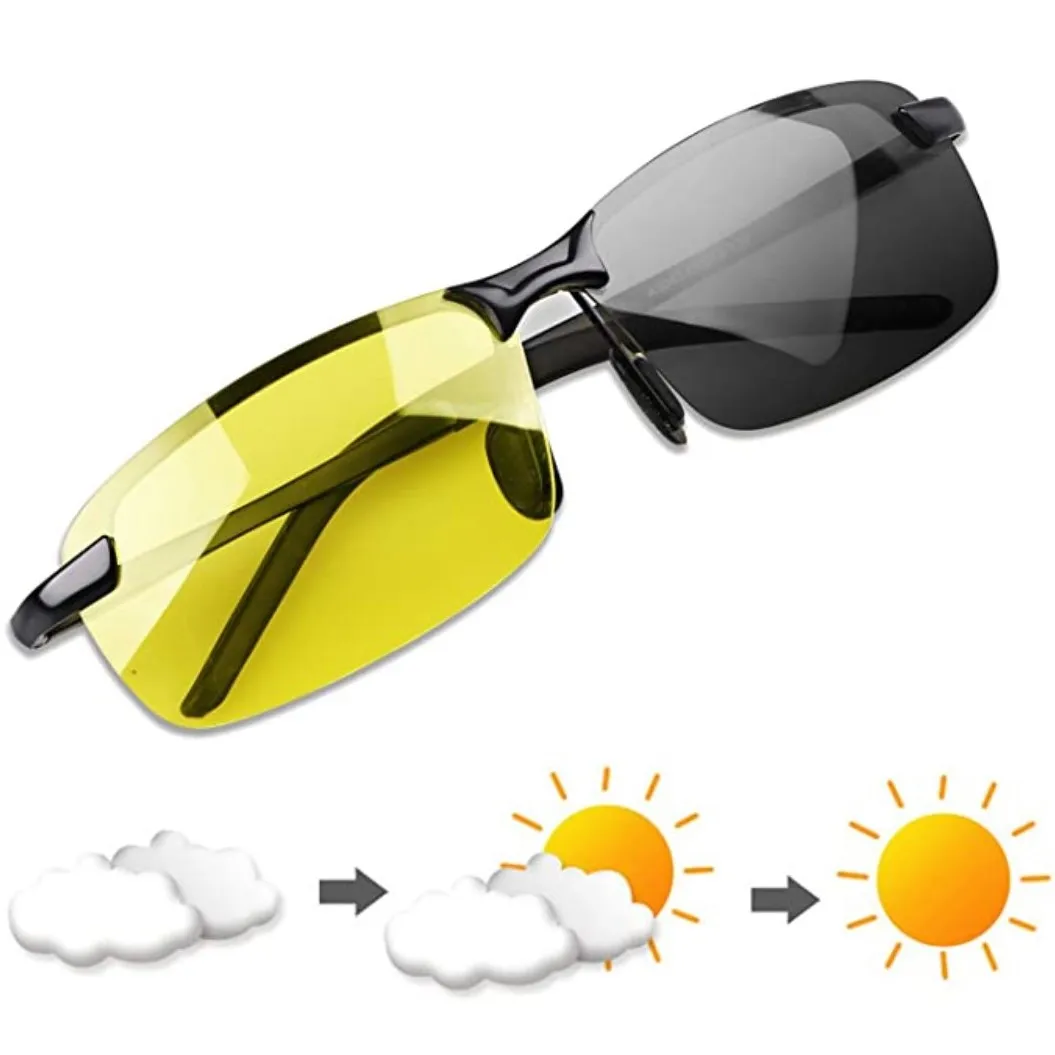 Оптовая продажа, новые фотохромные очки ночного видения, Мужские Дневные И Ночные очки для вождения, поляризованные солнцезащитные очки