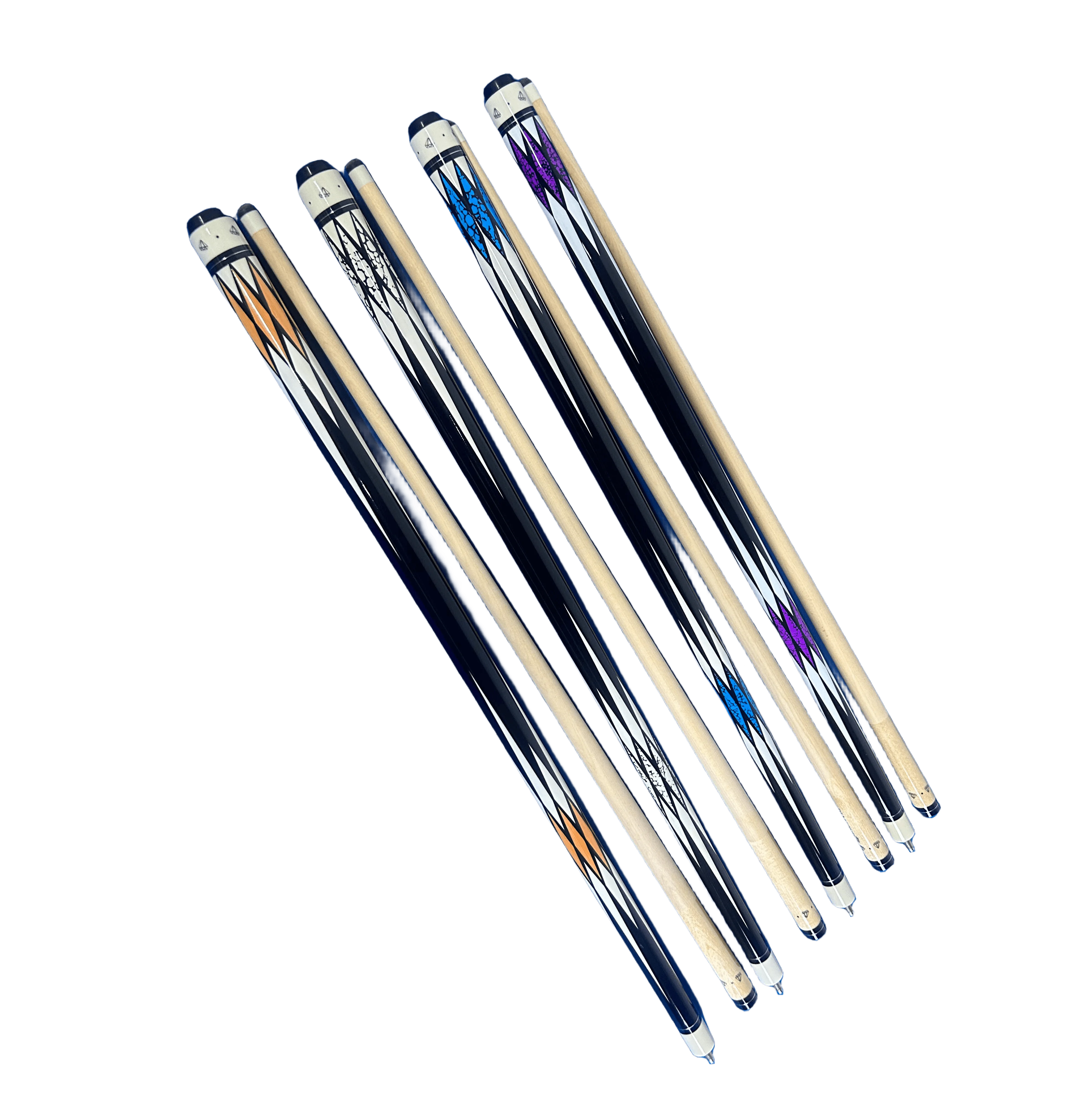 58' 13mm 1/2 Split Full Maple Wood Billiards Pool Cues Sticks