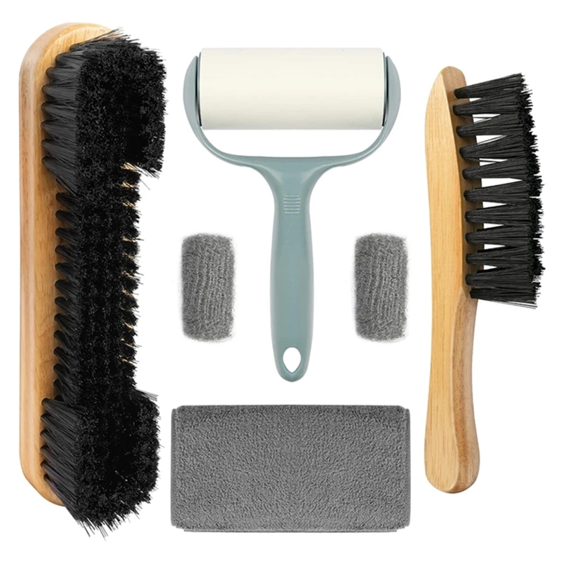 Billiard Pool Table Felt Cleaner Accessories Includes Wooden Brushes Cue Cleaning and Polish Cloth Sticky Lint Roller